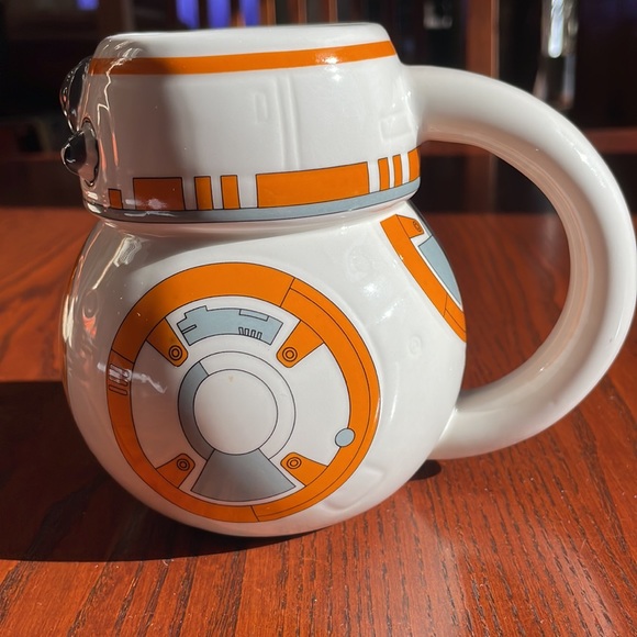 Star Wars BB-8 Robot Droid Disney 16 oz Ceramic Mug Cup White Orange by Galerie - Picture 3 of 8